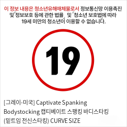 [그레이-미국] Captivate Spanking Bodystocking 캡티베이트 스팽킹 바디스타킹 (밑트임 전신스타킹) CURVE SIZE